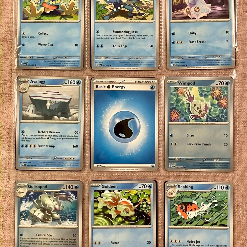16x Mega Evolution Water Type Pokémon Cards 💧
